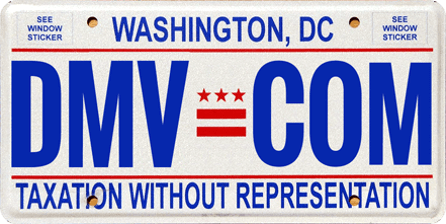 Washington DC license plate
