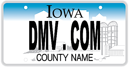 Iowa license plate