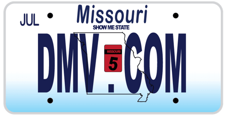 Missouri license plate