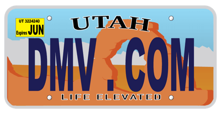 Utah license plate